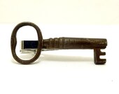 Skeleton Key Tie Clip, Steampunk Men's Tie Tack