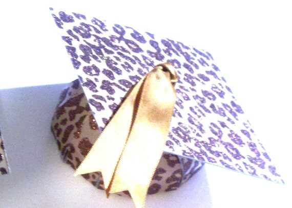 Set of 12 Glam Grad Party Favor Boxes Graduation Cap (Pre-Stuffed) Il_570xn