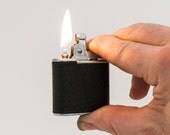 Working 1940s Ronson Whirlwind Pocket Lighter With Genuine Leather  Wrap