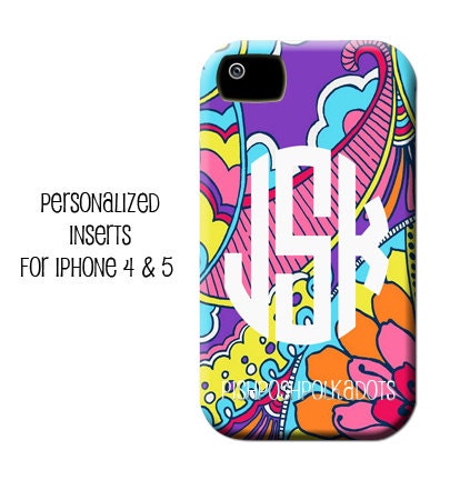 Personalized iPhone 4 or iPhone 5 Inserts
