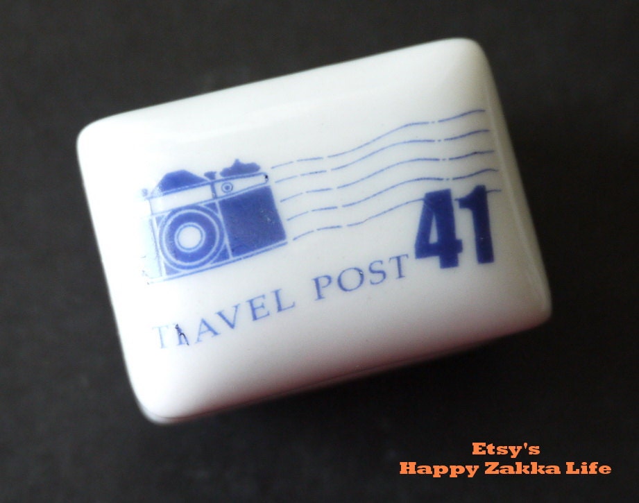 Vintage Ceramics Rubber Stamp Set - Camera - 1 Stamp and 1 Ink Pad