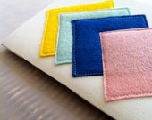 A6 Notebook hand bound with stitched felt motif / Diamond Notebook 05