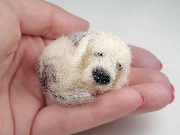 Ulsso - Needle felt , Needle felting dog, Needle felted dog , Handmade dog ,  Puppy dog , Great gift , Holiday gift , Dog miniature