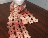 Puff Flower Scarf - Pinks