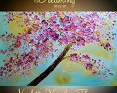 Original Oil   gallery canvas abstract  Landscape Modern 36" palette knife  floral oil  impasto oil painting by Nicolette Vaughan Horner