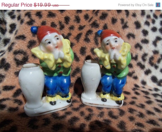 Vintage Porcelain Dolls Made in Occupied Japan Pico Signed 1930's 1940's  Set of 2 Art Deco Era Collectibles Mid Century Modern Home Decor