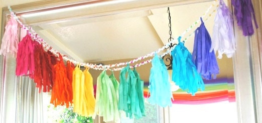 Tissue Tassel Photo Prop Photo Background and Perfect for a Birthday Party, Baby Shower, Bridal Shower, Wedding, or Retail Window Decor