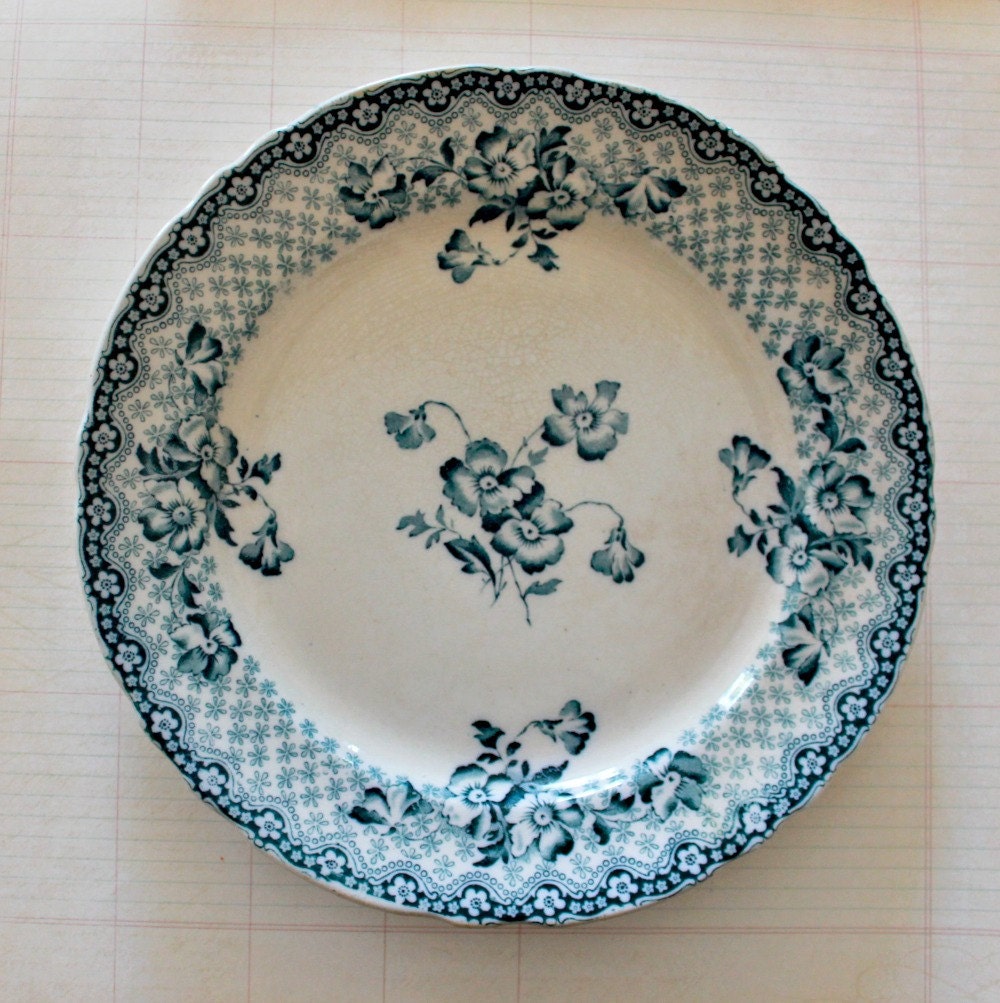 Vintage Blue and White Plate