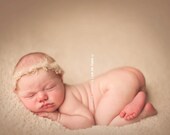 the Faun :  Newborn Headband  -  Newborn Photo Prop -  halo, head wrap,  photography prop head band