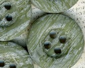 Set of 12 Vintage Chalky Sage Green Sewing Buttons 3/4 inch 19mm