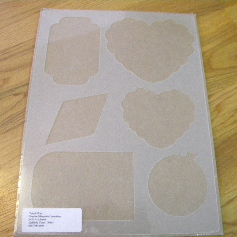 Creative Memories shape stencil 14 shapes MIP