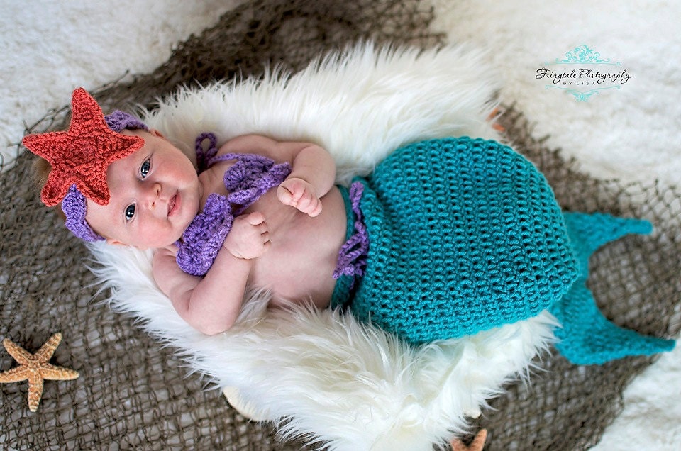 Under The Sea Mermaid Tail Cocoon Set