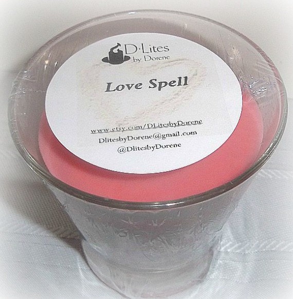 LOVE SPELL 7 oz candle, container jar candle