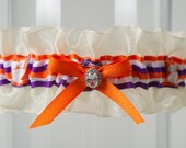 Wedding Garter Clemson University Tigers College Team Garter
