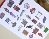 London Alphabet Greetings Card
