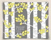 Unique Wedding Guest Book Tree - The Birchwik Guest Book - A Peachwik Interactive Art Print - 75 guest sign in - Birch Tree Forest Guestbook