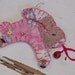 Folk Art Rabbit Pin Primitive Patchwork Shabby Quilted Bunny Ornament Original Cutter Quilt Prim Easter Lapel Brooch itsyourcountry