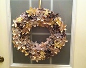 Neutral Paper flower wreath