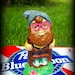 Hipster Garden Gnome - Upcycled Figurine