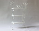 Miniature Doll Metal Bookcase in 1/6 scale (Blythe, Barbie, Bratz, Momoko). French style