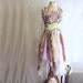 Fairy Tattered Bridesmaid Dress Pale Pink Green Ivory Romantic Dress Upcycled Woman's Clothing Funky Style Shabby Chic Eco Friendly Style