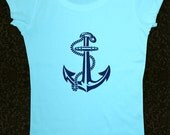 Nautical Anchor 02 - Women's Short Sleeve Scoop Neck Cotton T-Shirt Contoured Fit