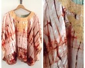 Tripped out acid dye tunic top