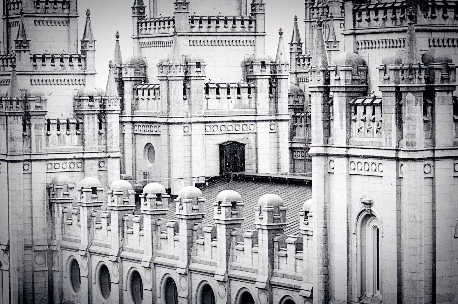 Award Winning, Black and White Salt Lake Temple 10x8 print