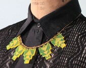 Engraved Acrylic Ziggurat Necklace