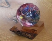 Glass Marble and Cherry Stand by Jonathan Winfisky
