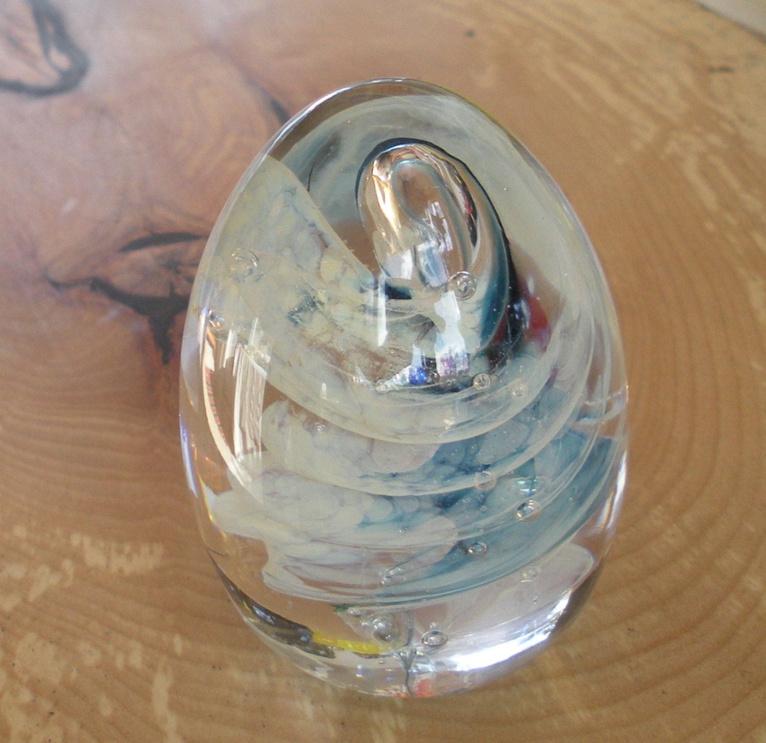 Glass Paperweight - Easter Egg - Ethereal Series by Jonathan Winfisky