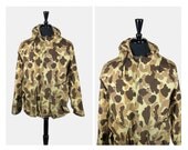 Rare Cabelas Frog Skin Desert Camo Gore Tex Rain Jacket - Small/Medium
