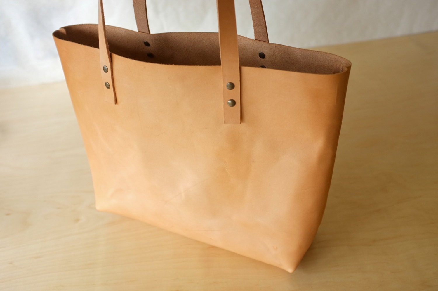 Simple Leather Tote // Vegetable Tanned Leather // Limited Edition