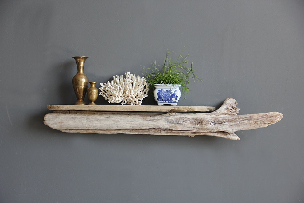 Gorgeous Large Sculptural Slab Driftwood Shelf