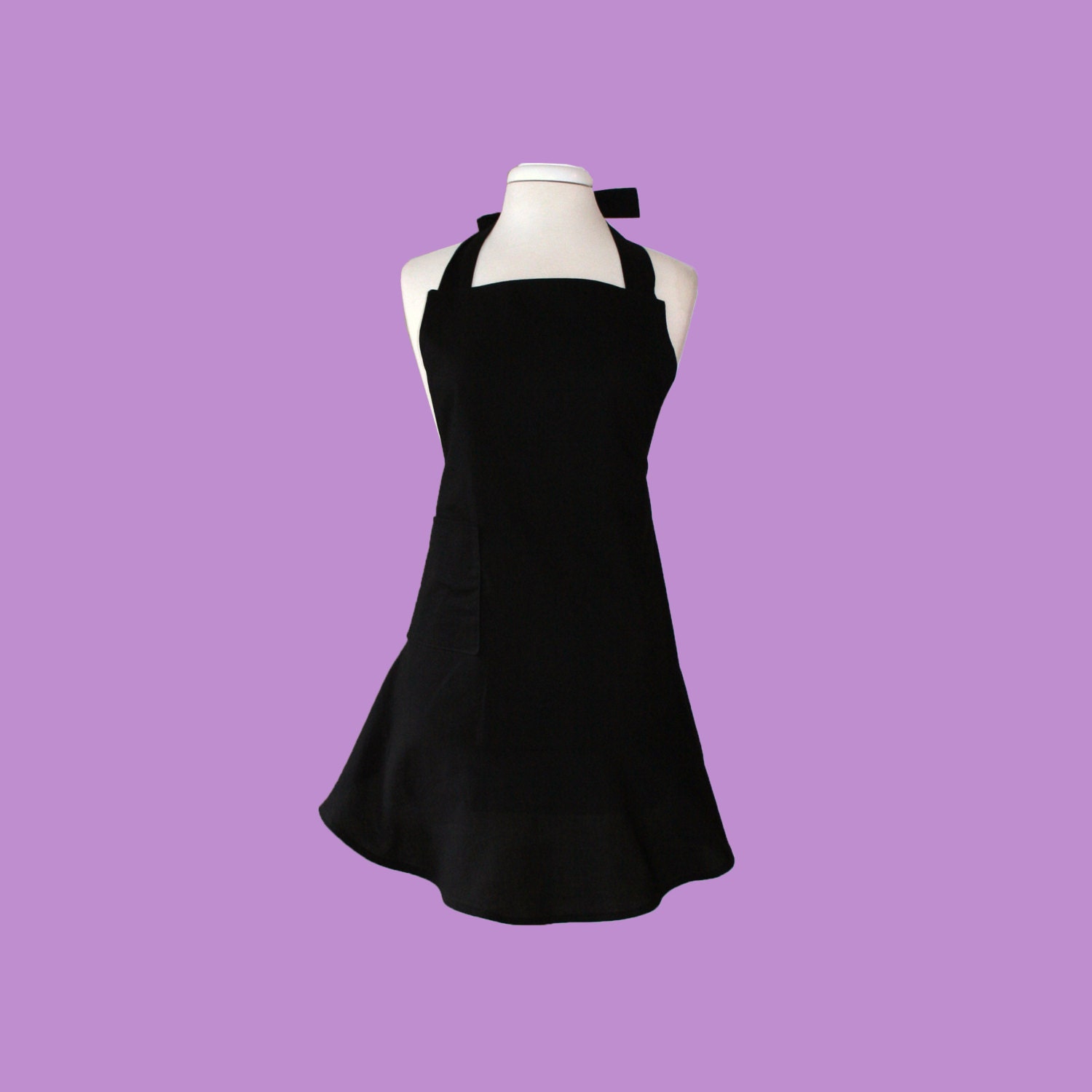 black apron -- women's full apron