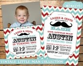 Vintage Little Man Mustache Bash, Moustache Bash or Barber Shop Invitation Il_170x135
