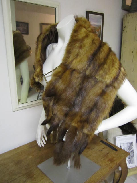 SALE - Three full pelt fur stole...REDUCED..... Fabulous condition.