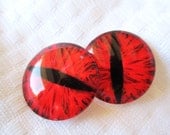 Dragon eyes 25mm glass eyes for jewelry or altered art