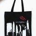 Dexter inspired Dark Passenger Tote Bag Screenprint Cotton, with long handles