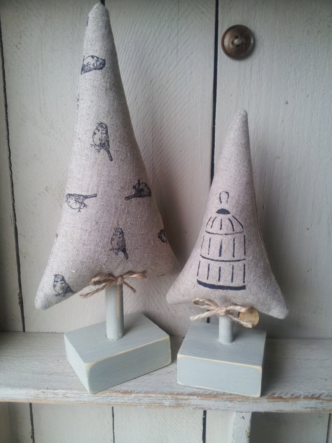 Birdcage and Finch linen decor. 'Finch'