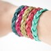 Summer Sherbert Braided Leather Bracelet Set