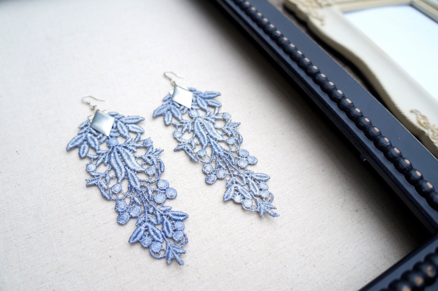 Silver Lace Earrings