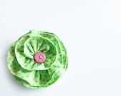 Girls Hair Clip, Girls Fascinator, Little Girls Hair Clip, Toddler Hair Clip, Boho Hair Clip, Spring Garden Inspired, Lime Green, Hot Pink