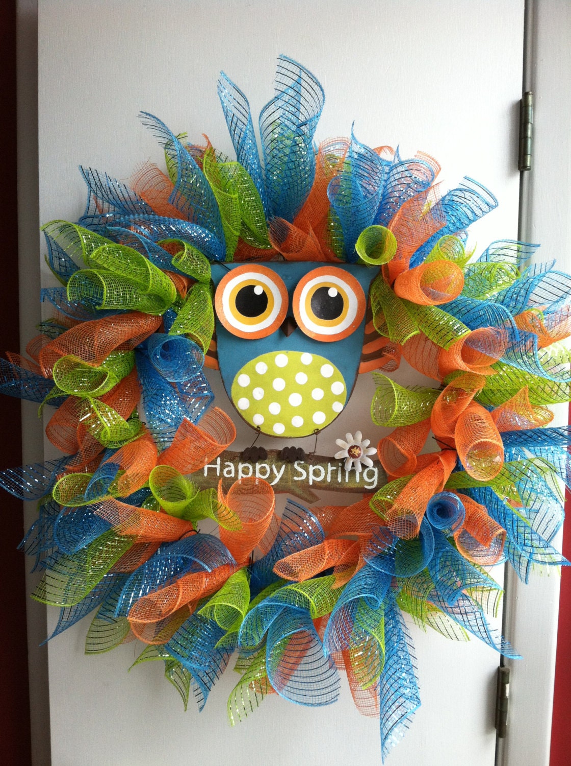 Owl mesh wreath