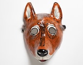 Paper mache dog mask