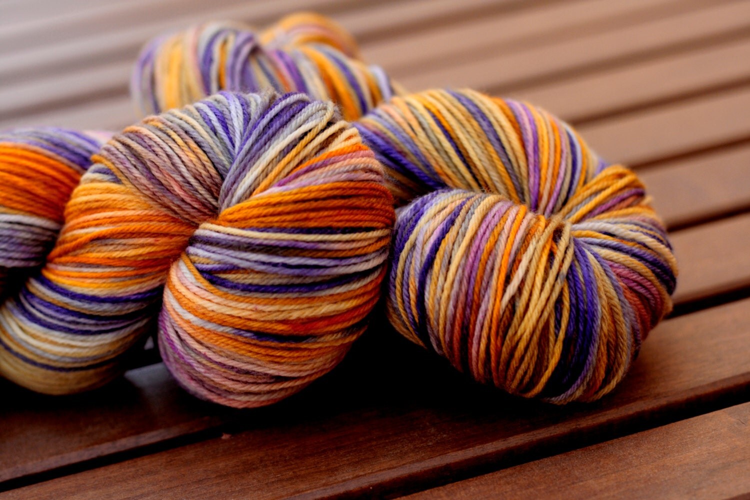 Sock Yarn - OOAK hand-dyed 80/10/10 SW Merino/Cashmere/Nylon - Spam Series - "Chunkie Cobbler"