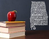 Alabama Word Cloud - Vinyl Wall Art Decal