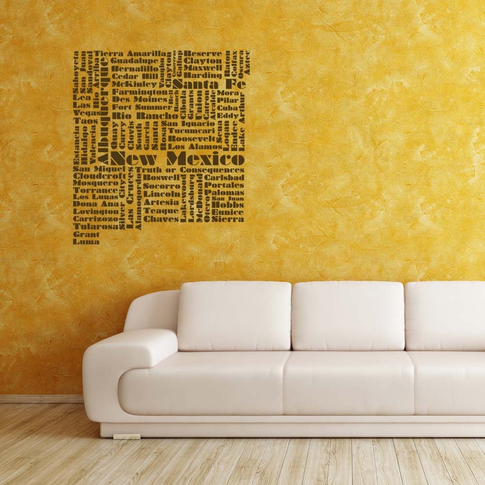 New Mexico Word Cloud Vinyl Wall Lettering by VinylWallAdornments