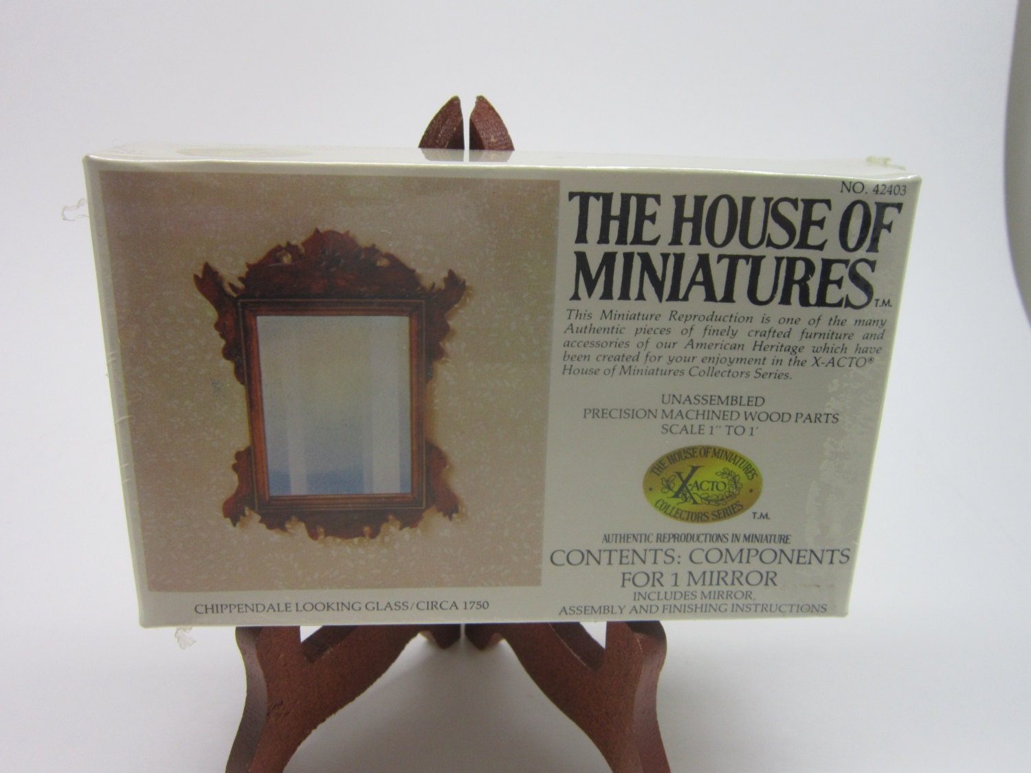 Vintage House of Miniatures Chippendale Looking Glass Circa 1750 no 42403
