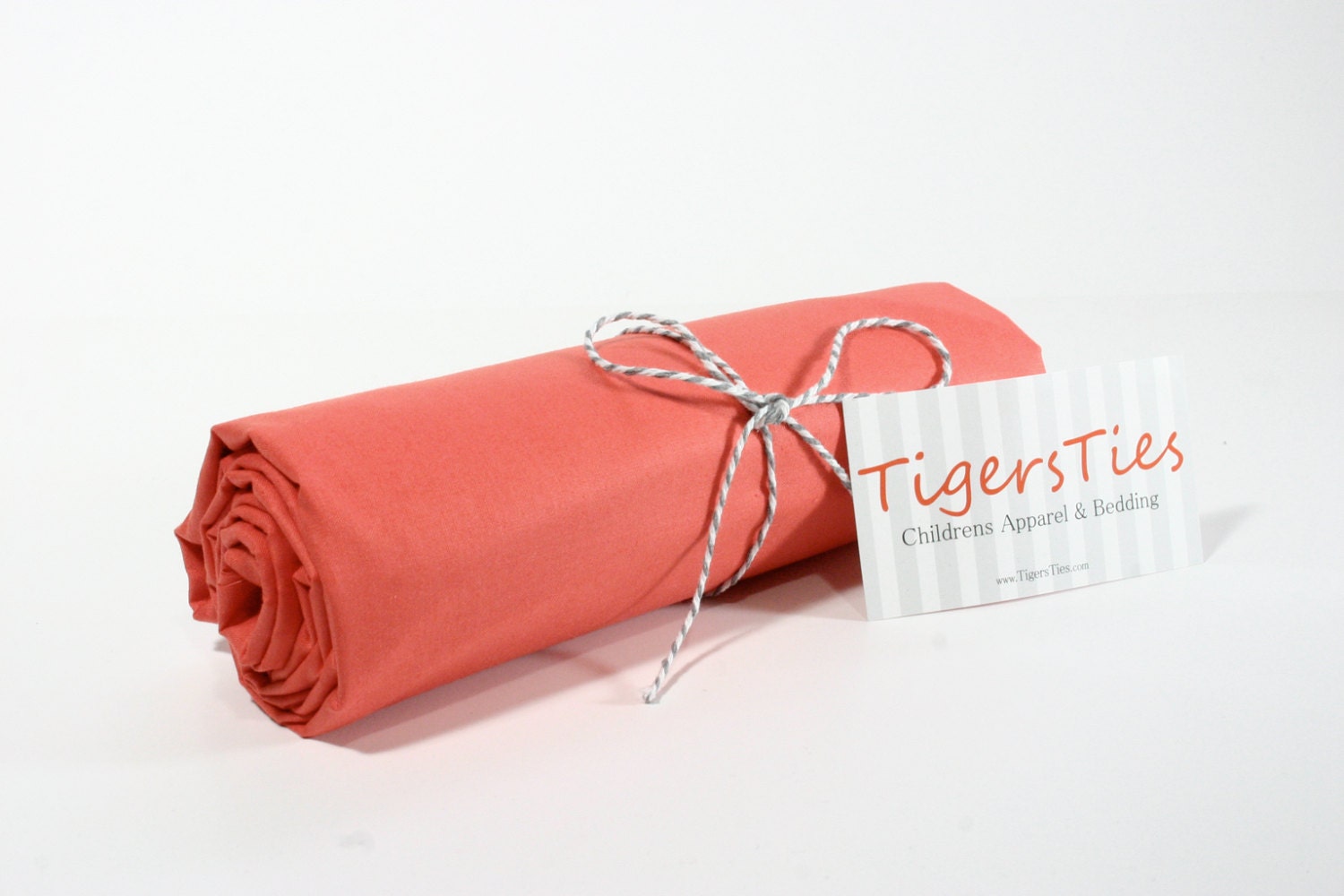 Flat or Fitted Crib Sheet / Toddler Bed Sheet - Coral